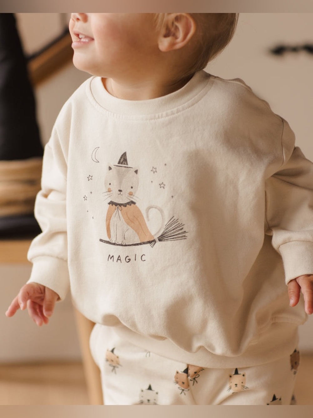 Quincy Mae Relaxed Fleece Sweatshirt In Magic 18-24m Organic Cotton